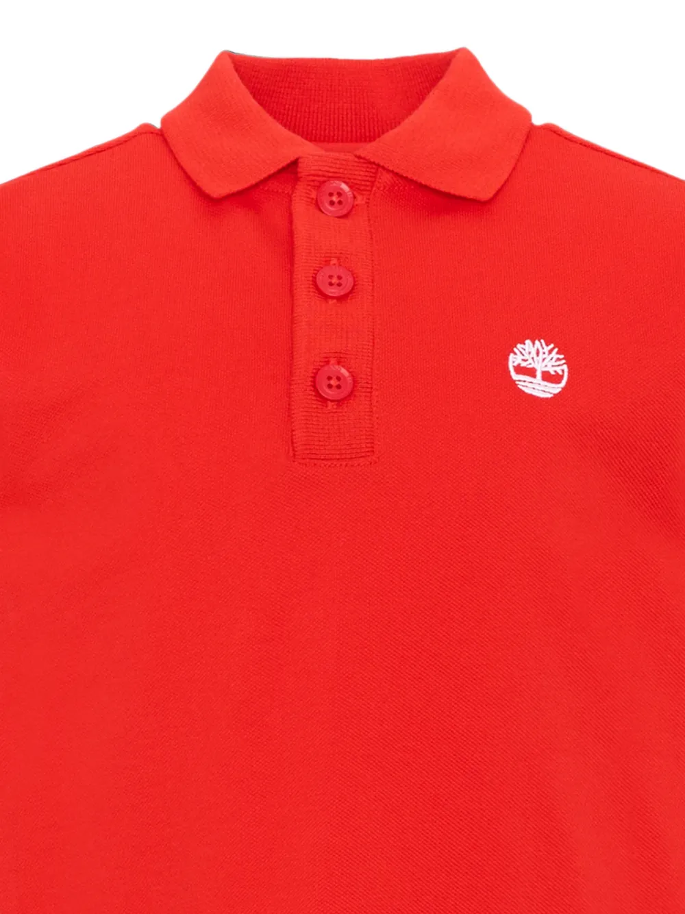 Timberland Kids Poloshirt met geborduurd logo Rood