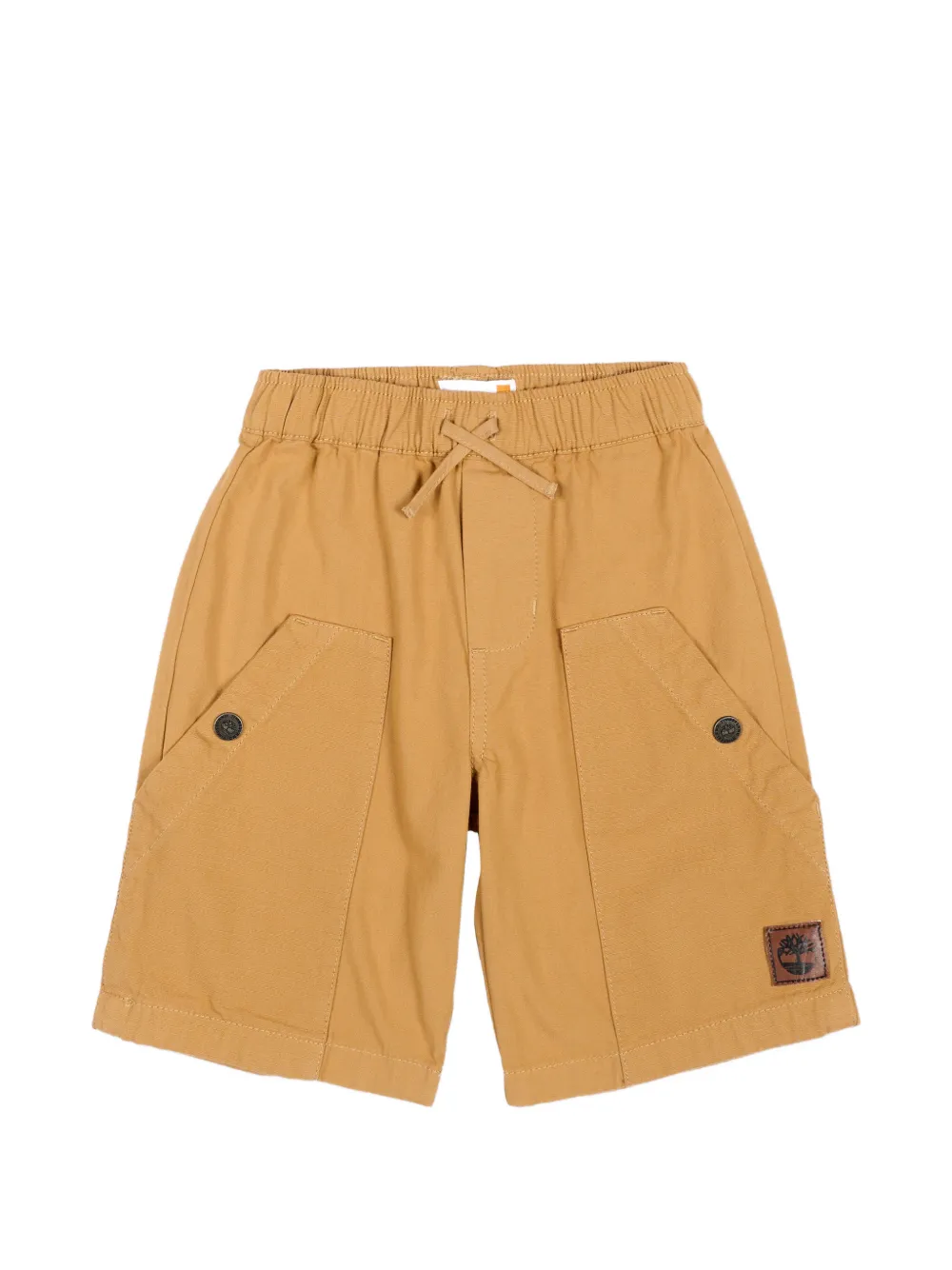 Timberland Kids logo-patch elasticated shorts - Toni neutri