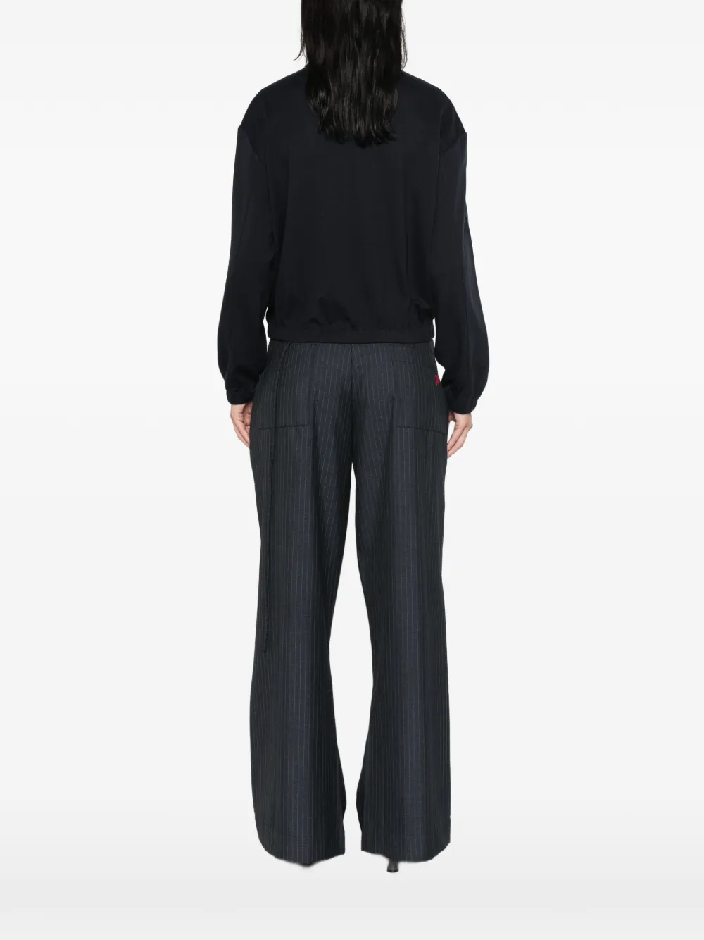 Max Mara Jersey jack met rits Blauw