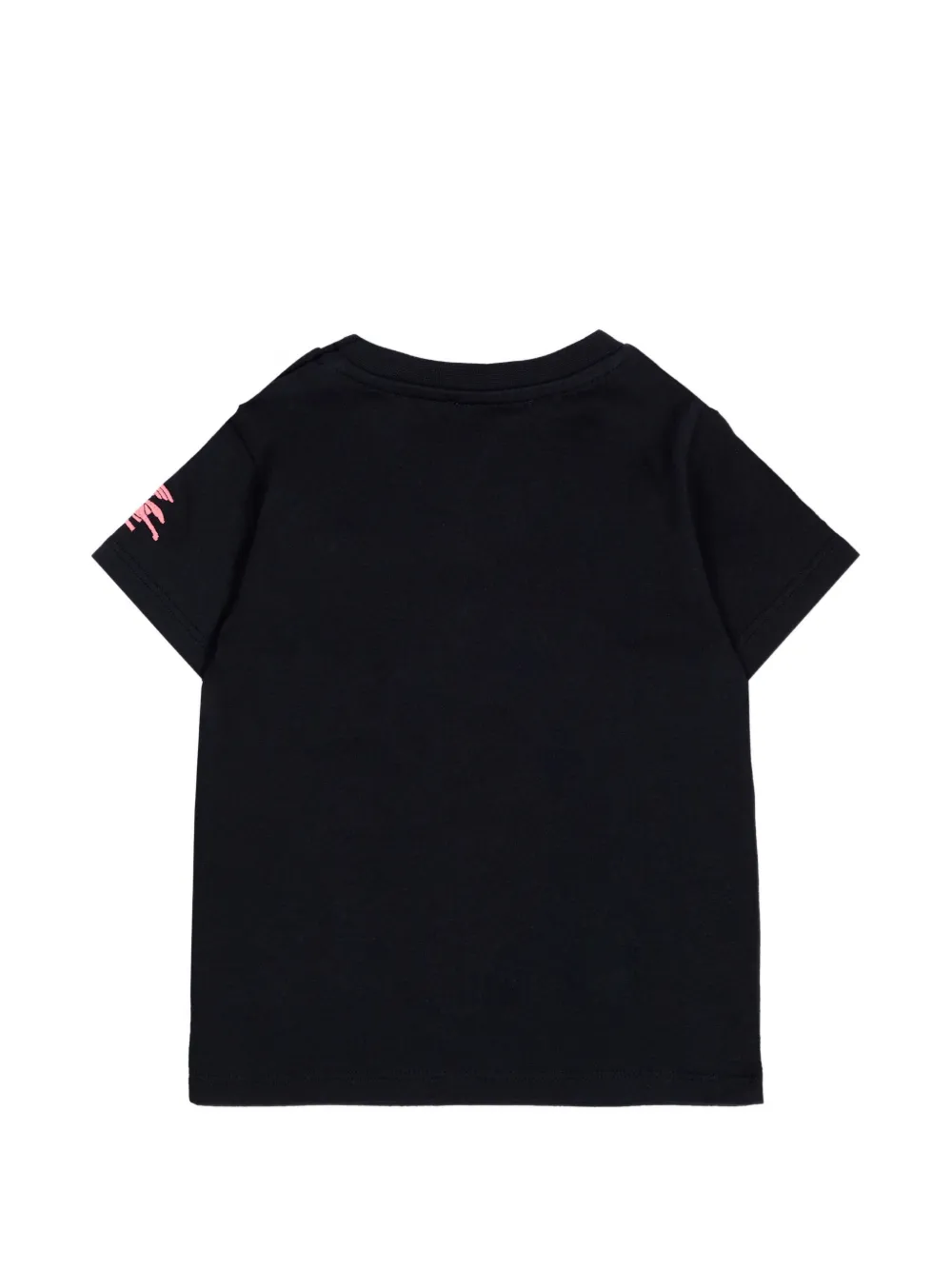 ETRO KIDS T-shirt met bloemenprint en schouderknoop Zwart