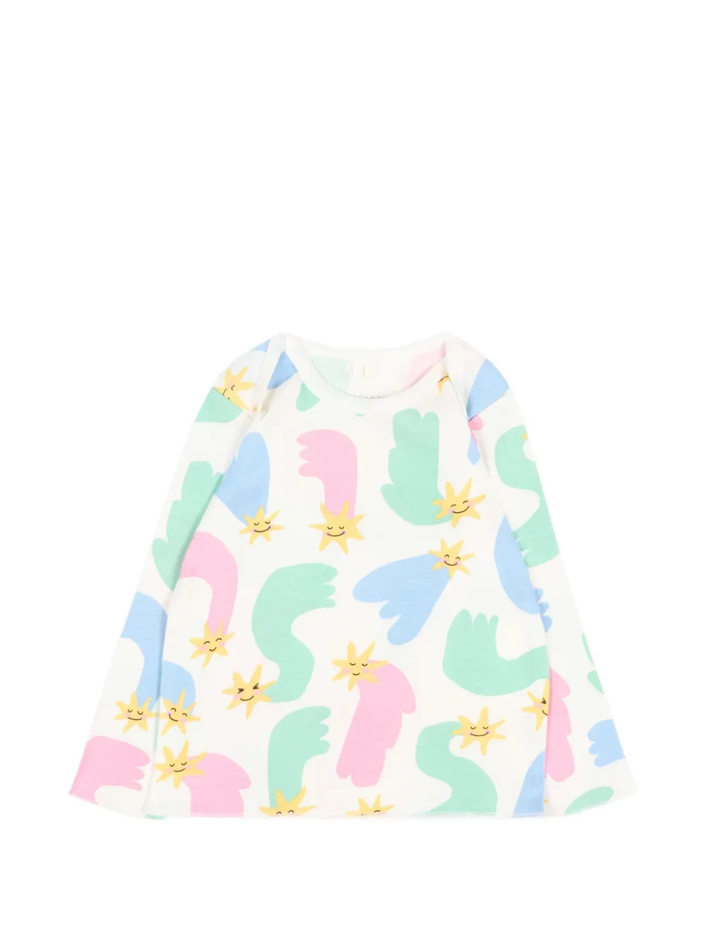 Stella McCartney Kids star-print long-sleeve T-shirt - Toni neutri