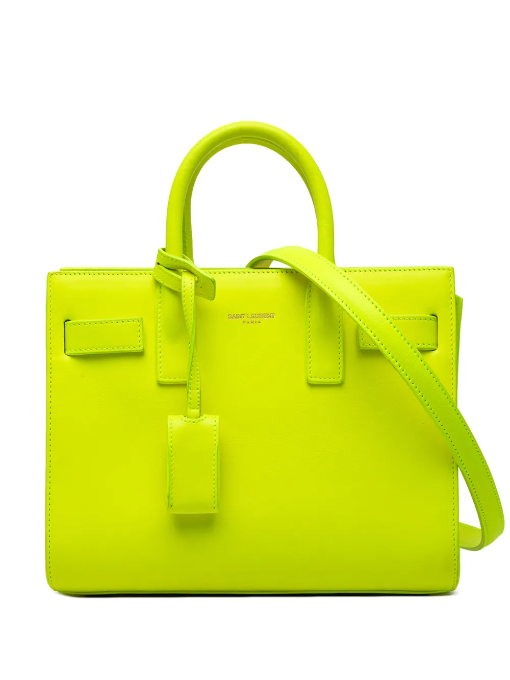 Saint Laurent Pre-Owned 2013-2026 Nano Leather Sac De Jour satchel - Giallo