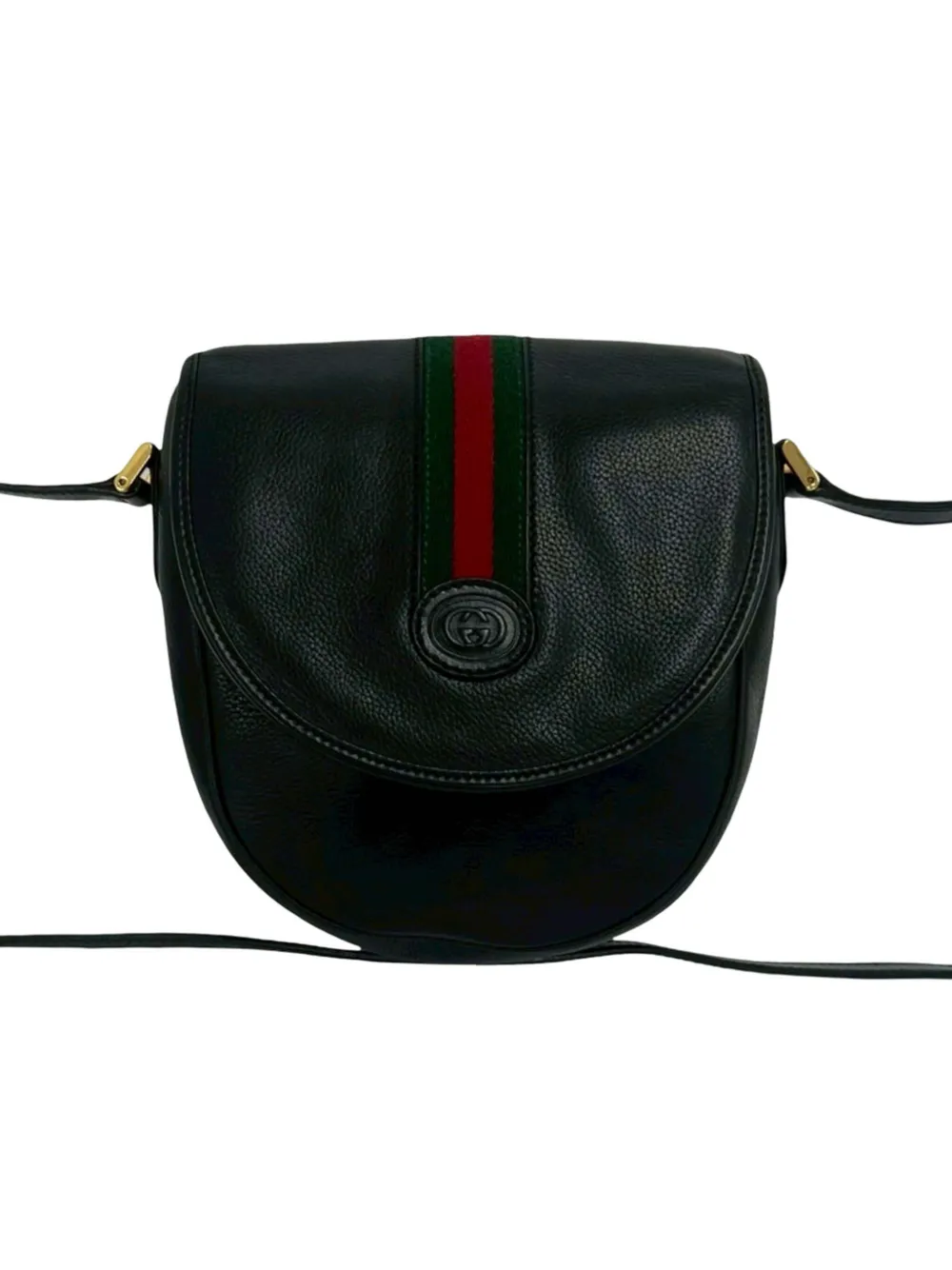 Gucci Pre-Owned 20th Century Leather Web crossbody bag - Nero