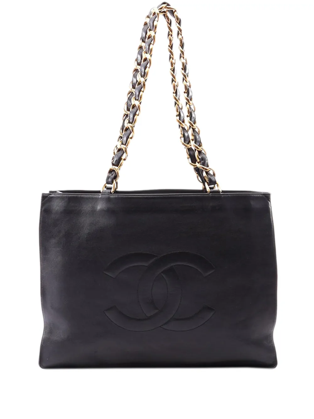 CHANEL Pre-Owned 1997-1999 CC Lambskin Chain tote bag - Nero