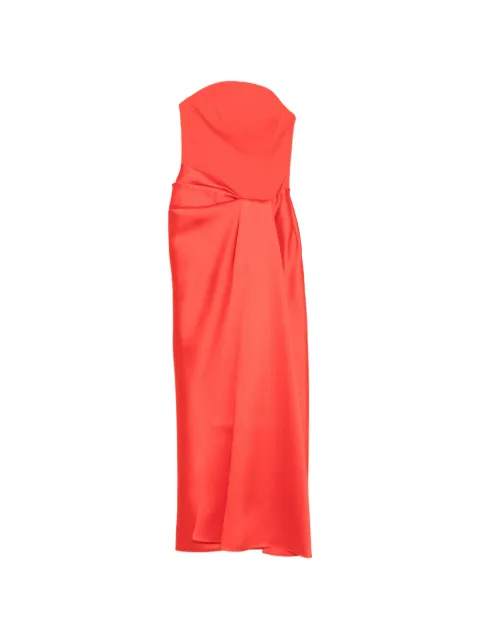 Solace London strapless draped maxi dress