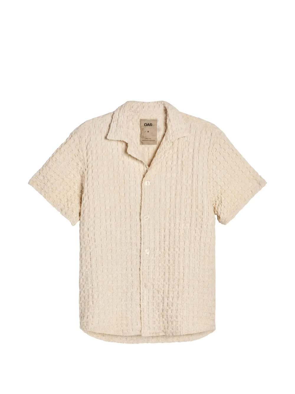 OAS Company Cuba wafelgebreid overhemd Beige