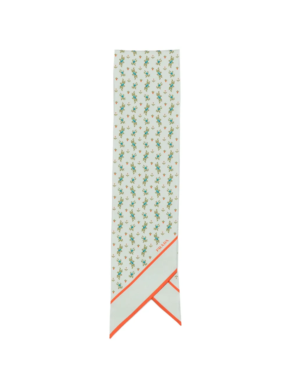 Prada floral-print scarf - Grün