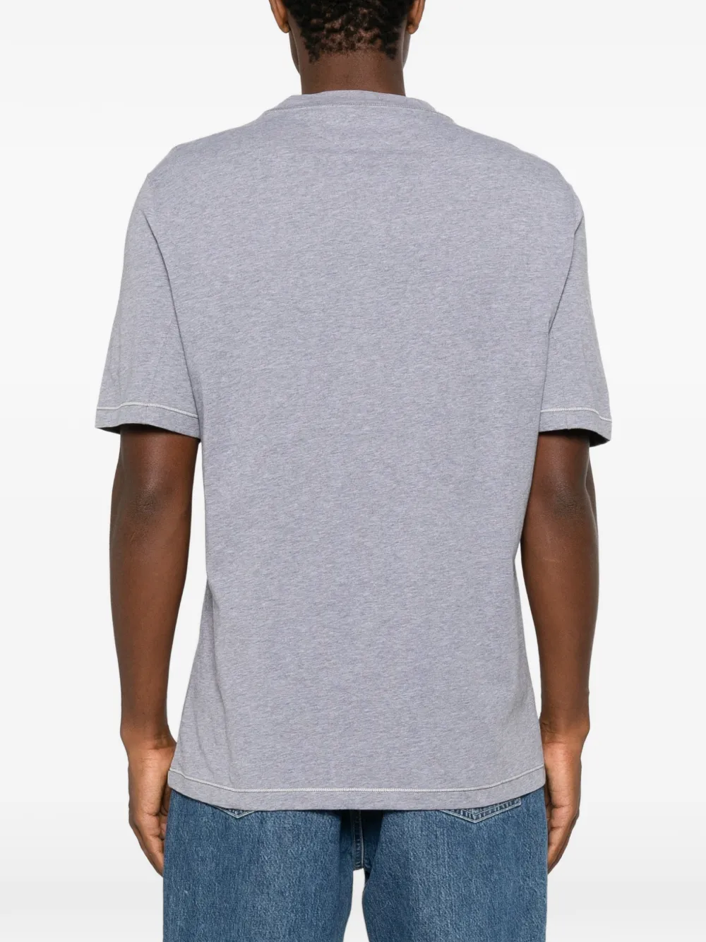 Brunello Cucinelli T-shirt met geborduurd logo Grijs