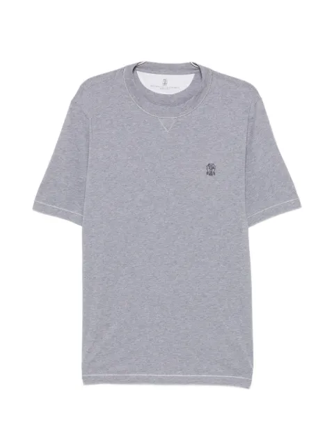 Brunello Cucinelli camiseta con logo bordado