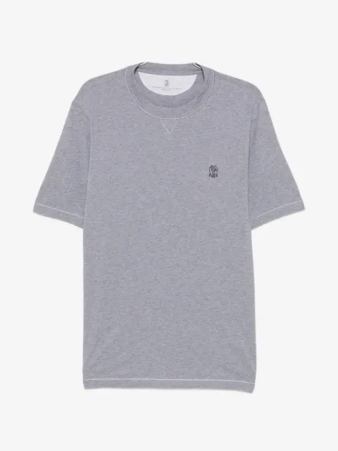 Brunello Cucinelli logo-embroidered T-shirt