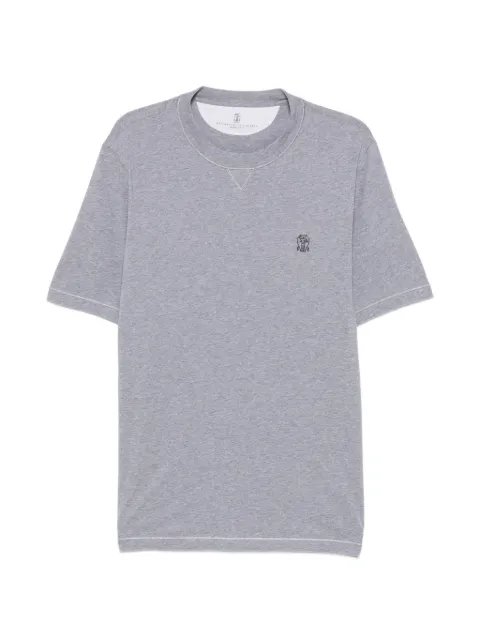 Brunello Cucinelli logo-embroidered T-shirt