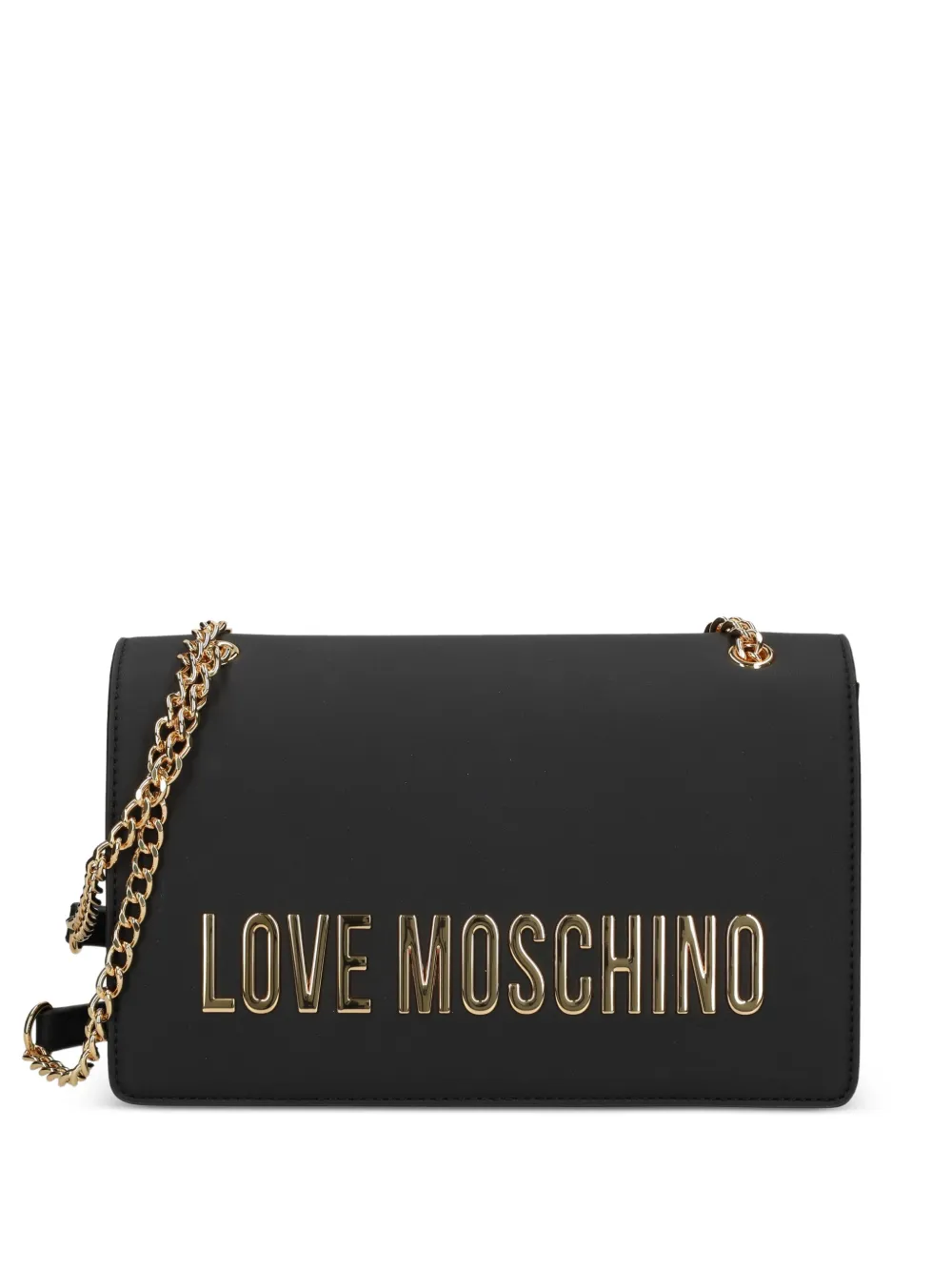 Love Moschino logo-lettering shoulder bag - Nero