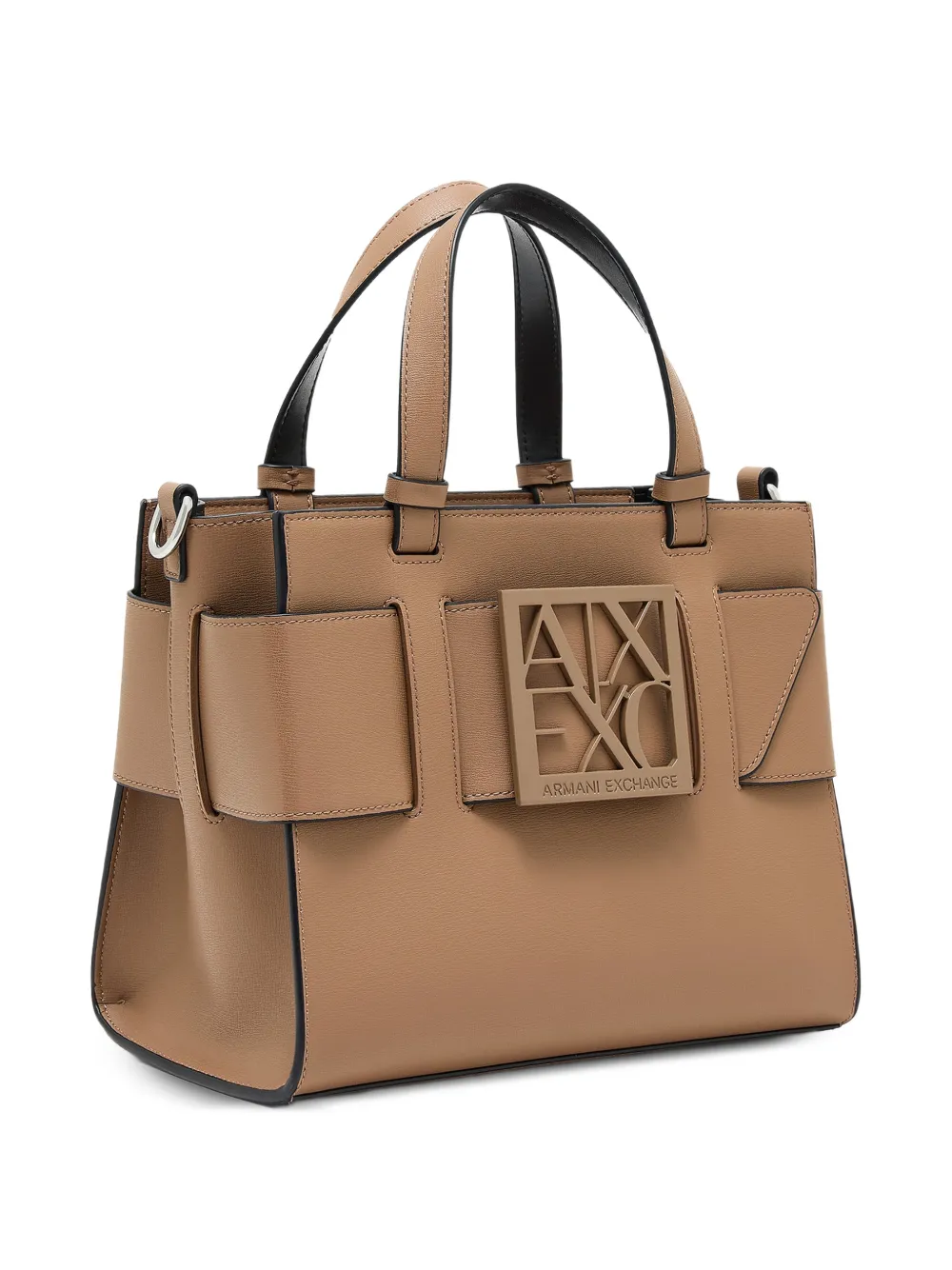 Armani Exchange Heuptas met logoplakkaat Beige