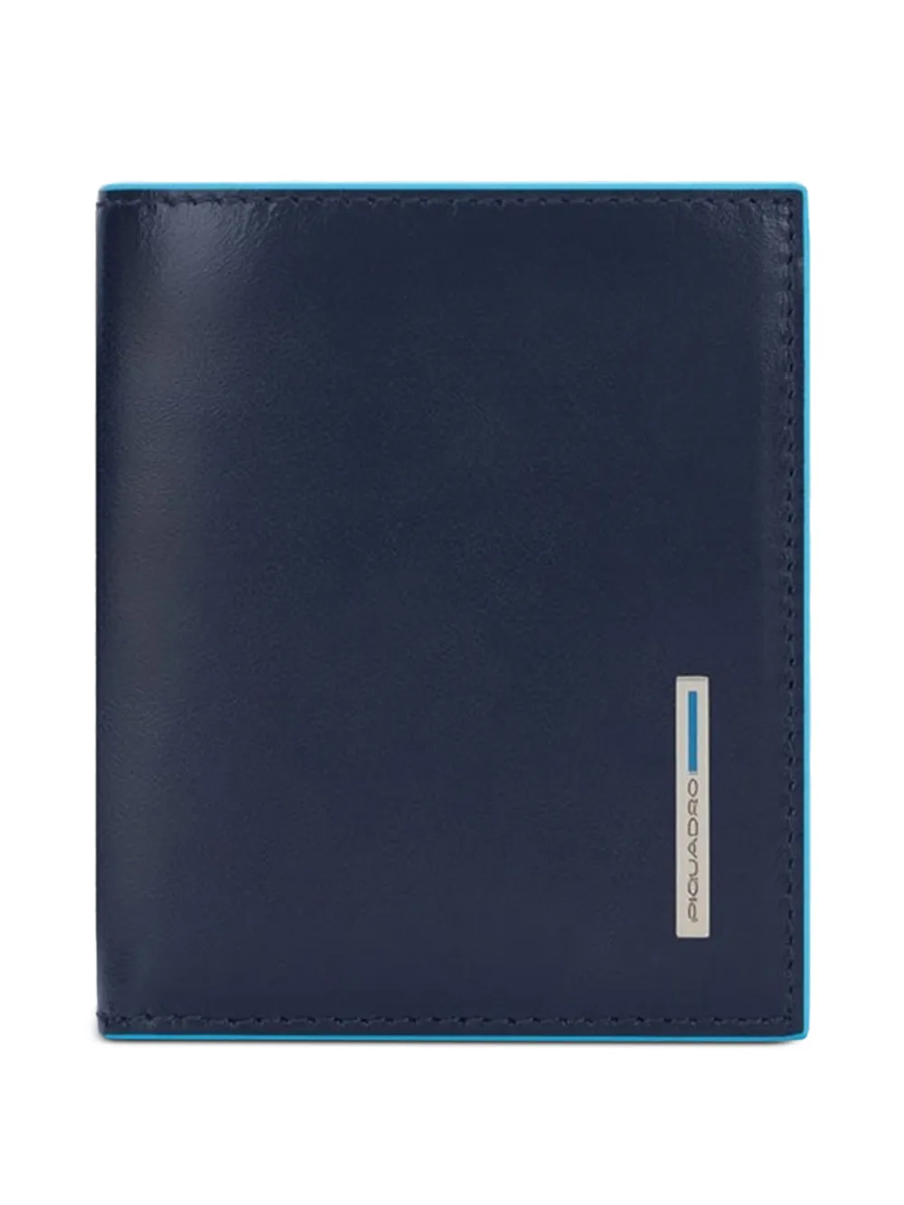 PIQUADRO logo-plaque bifold wallet - Blau