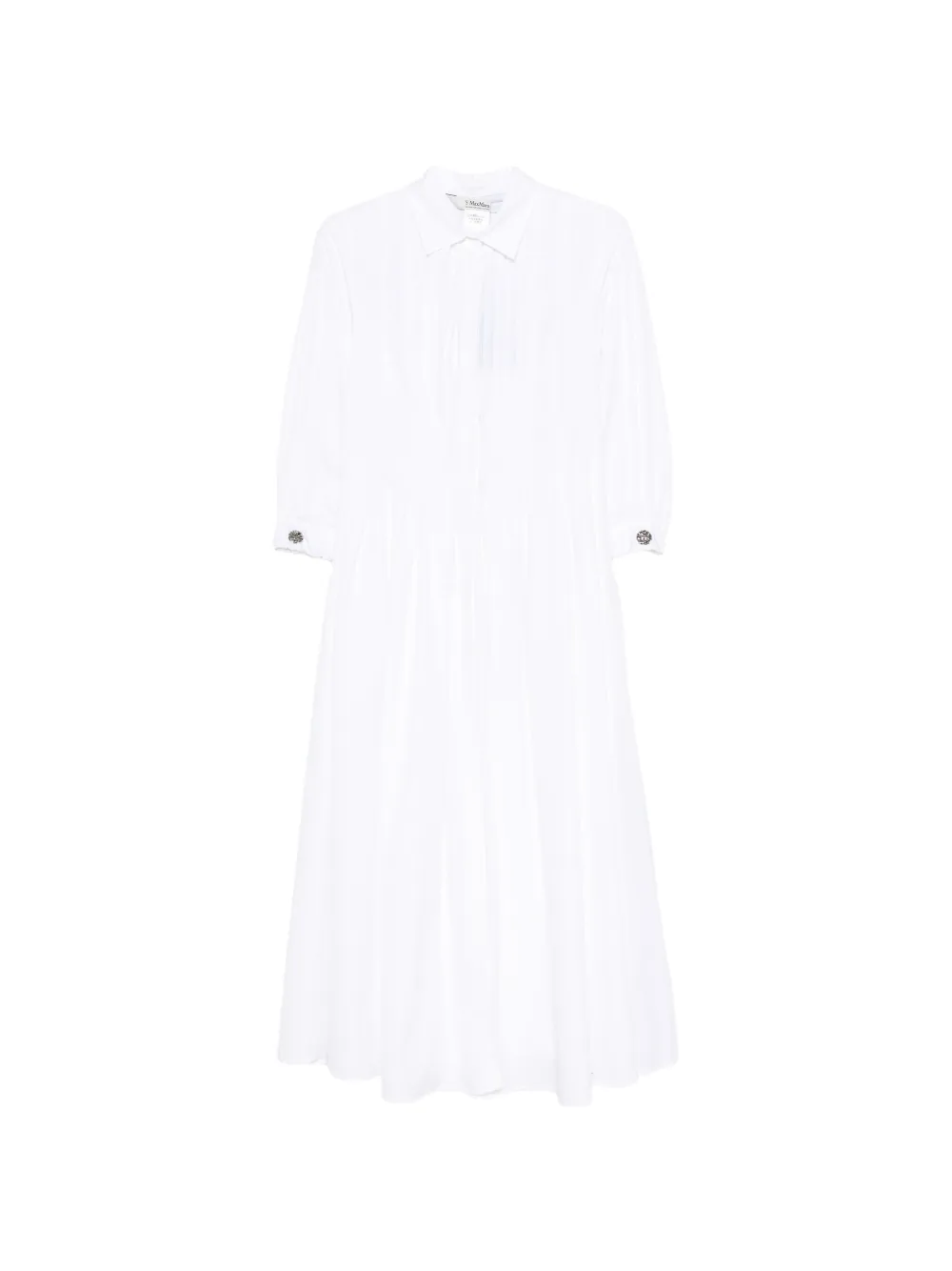 'S Max Mara Madagio pleated-waist flared dress Wit