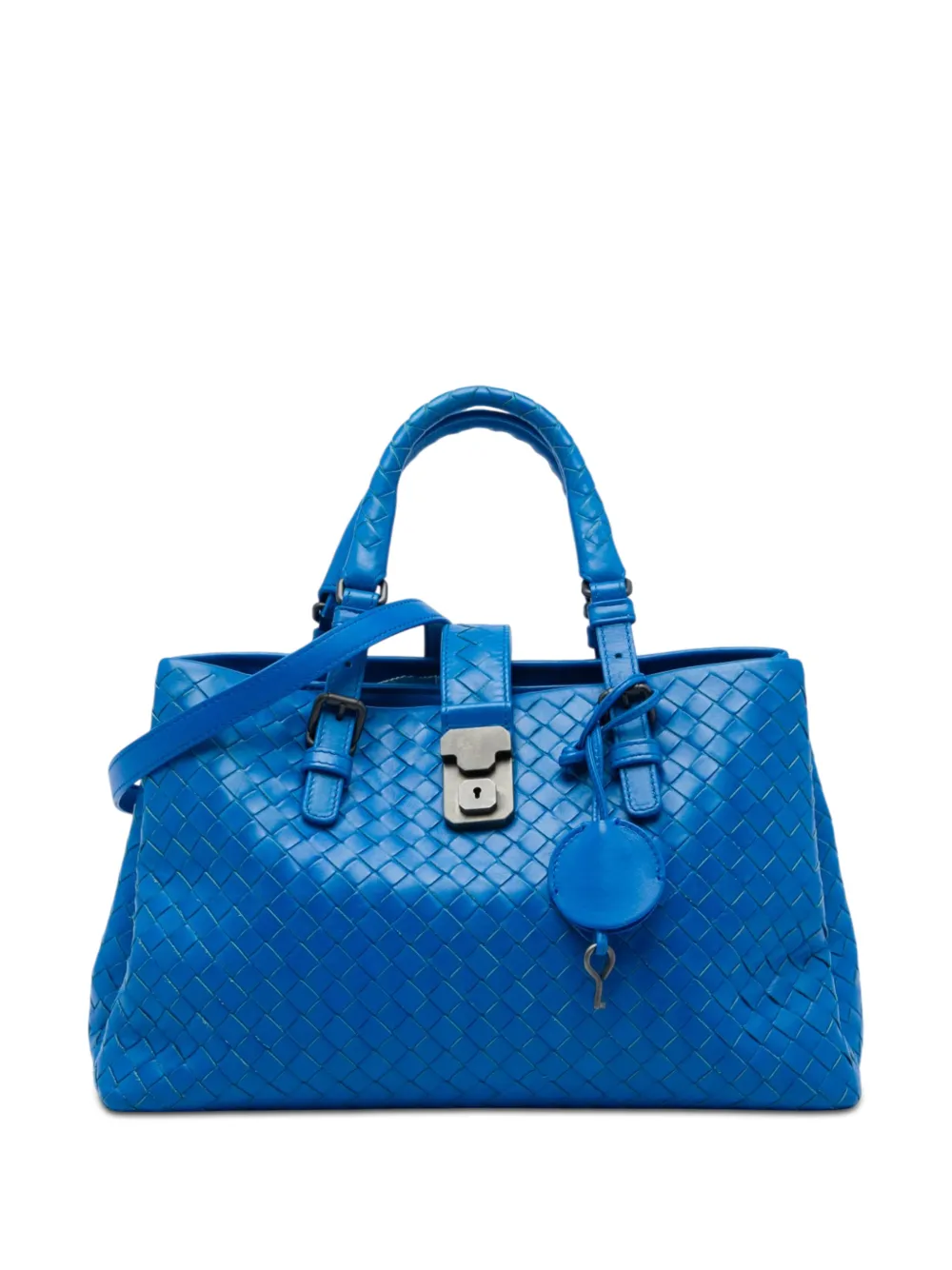 Bottega Veneta Pre-Owned 2012-2026 Small Nappa Intrecciato Roma satchel - Blau