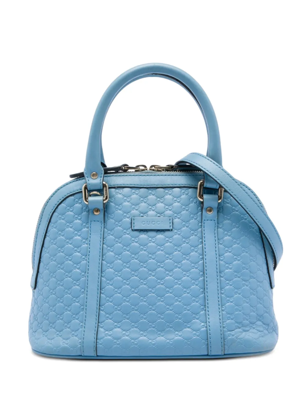 Gucci Pre-Owned 2016-2026 Mini Microguccissima Dome satchel - Blu