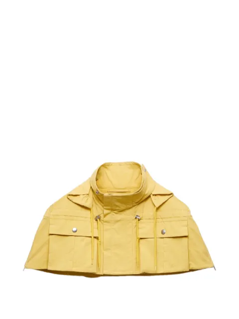 Prada hooded flap-pocket cape