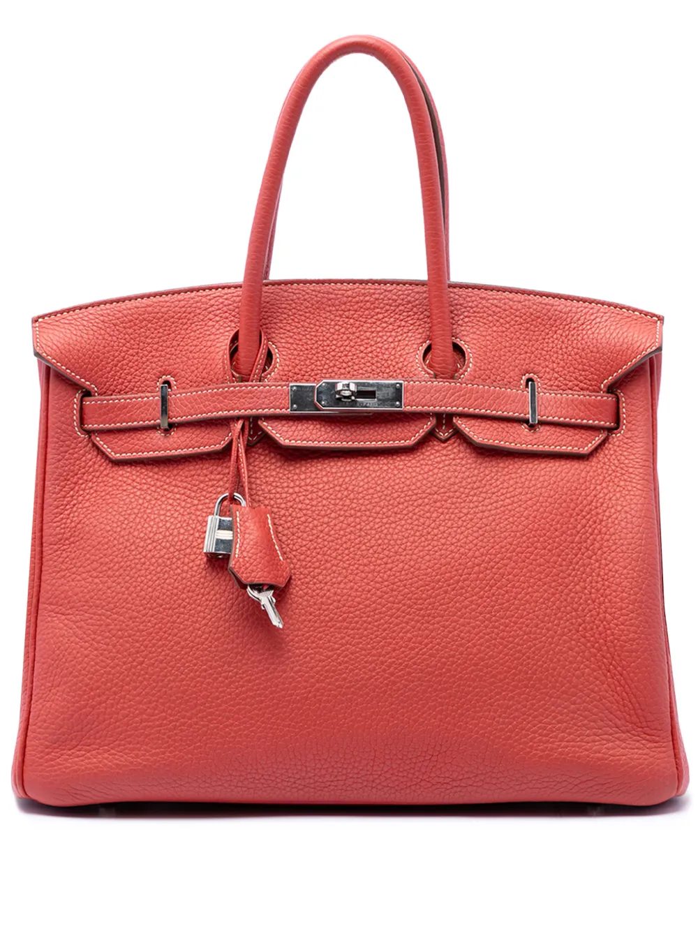 Hermès Pre-Owned 2011 Clemence Birkin Retourne 35 handbag - Rosso