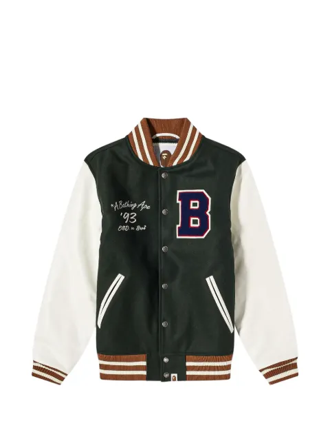 A BATHING APE® x END. Bowling Pins bomber jacket