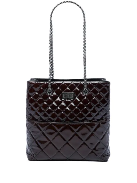 CHANEL Pre-Owned 2011 Quilted Patent Reissue 2.55 tote bag