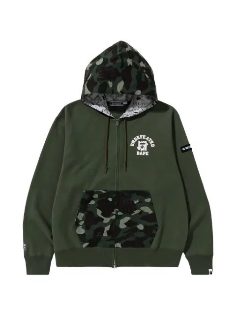 A BATHING APE® x Undefeated Color Camo zip-up hoodie 