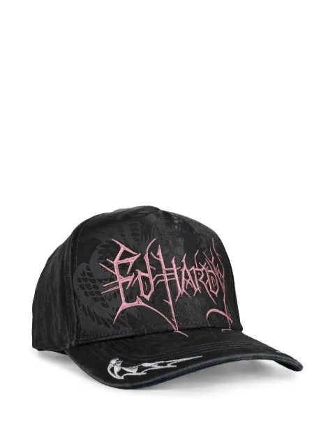 Ed Hardy Cyber Logo satin trucker hat