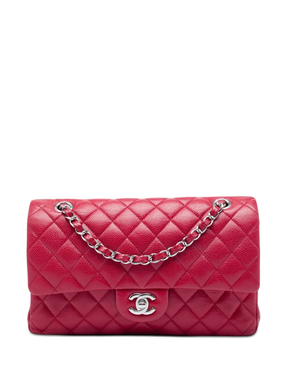 CHANEL Pre-Owned 2010-2011 Medium Classic Caviar Double Flap shoulder bag - Rosso
