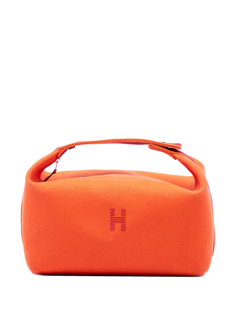 Hermès Pre-Owned 2010-2026 Large Toile Bride A Brac Case vanity bag - Orange