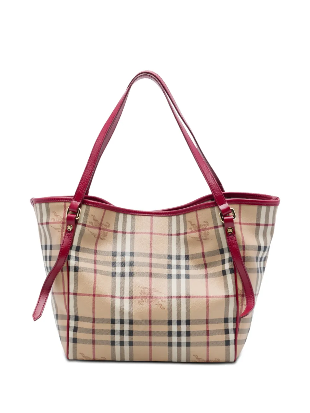 Burberry Pre-Owned 2000-2017 Small Haymarket Check Coated Canvas Canterbury tote bag - Nude