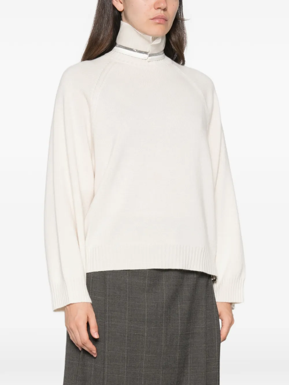 Brunello Cucinelli Trui met raglanmouwen Grijs
