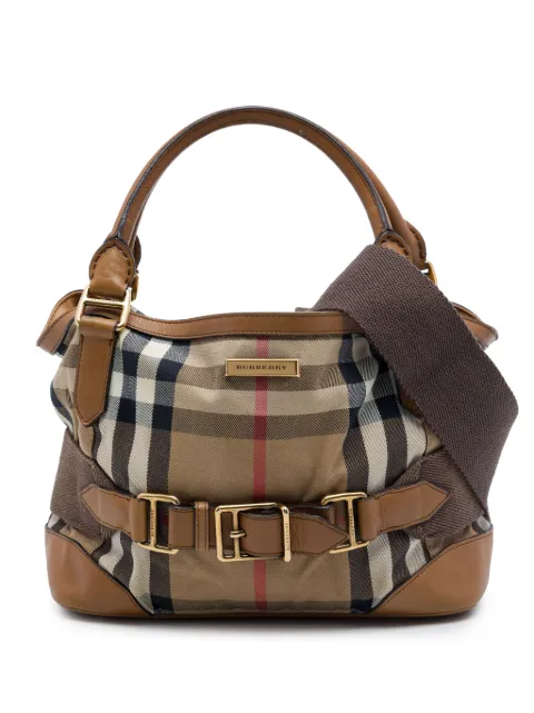 Burberry Pre-Owned bolsa satchel Brecon de lona con House Check 2000-2017