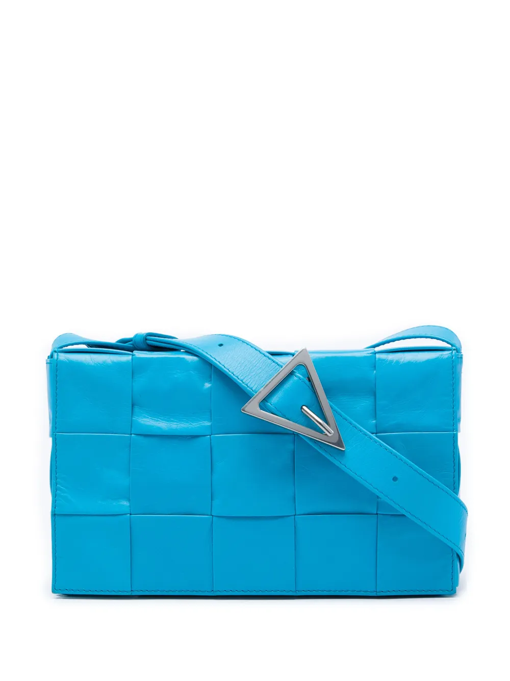 Bottega Veneta Pre-Owned 2012-2026 Paper Calfskin Intrecciato Cassette crossbody bag - Blu