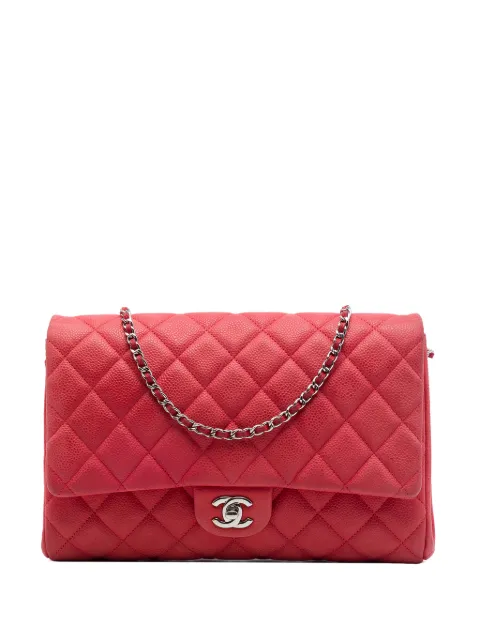 CHANEL Pre-Owned 2012-2013 CC Quilted Caviar Flap Clutch with Chain shoulder bag
