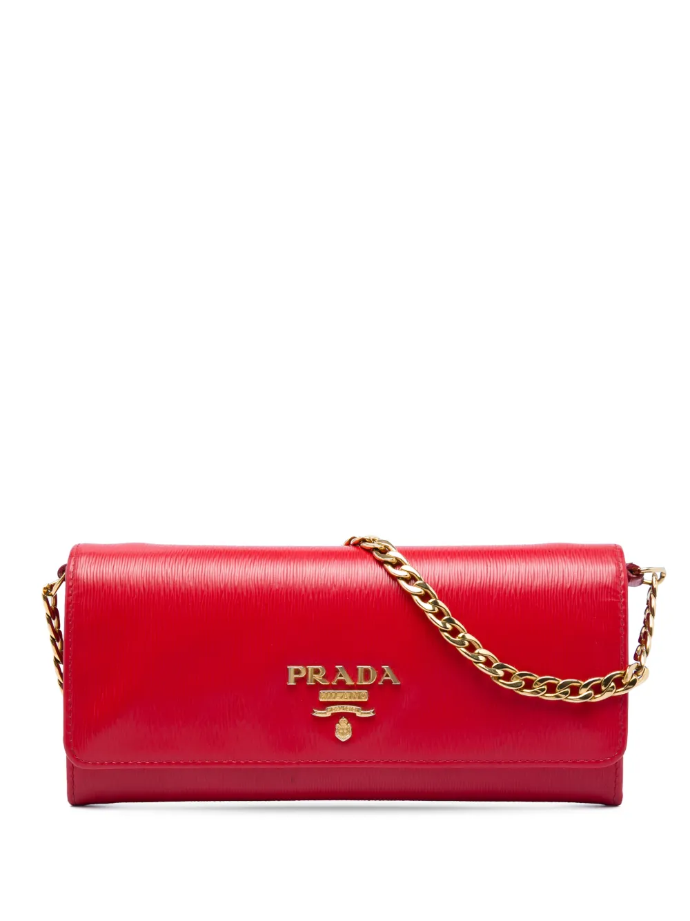 Prada Pre-Owned 2013-2026 Vitello Move Wallet on Chain crossbody bag - Rot