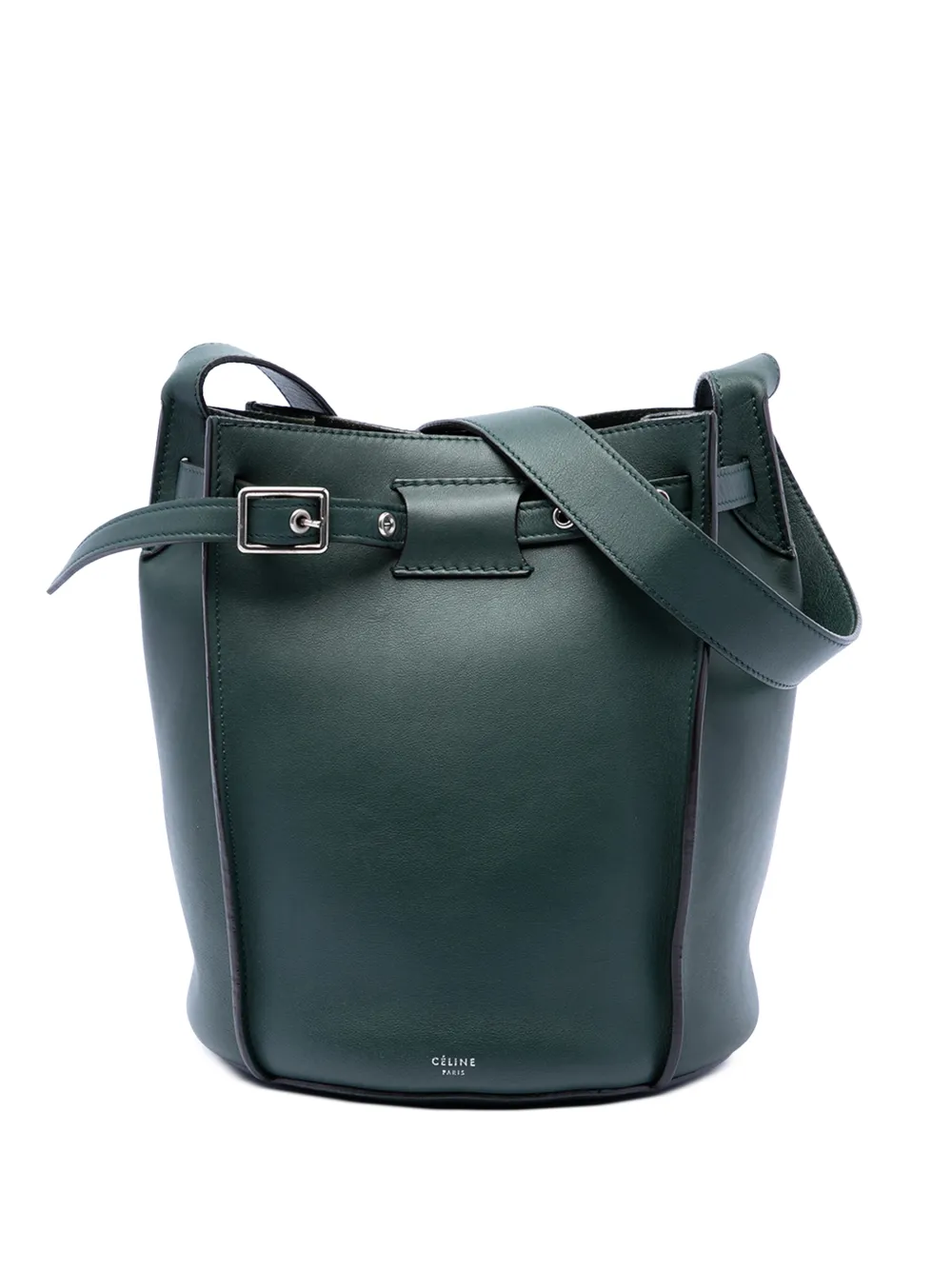 Celine Pre-Owned 2017 Leather Big Bag Bucket crossbody bag - Grün