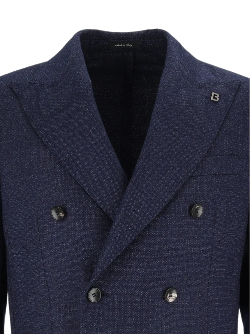 Brera Jack met puntige revers en dubbele rij knopen Blauw