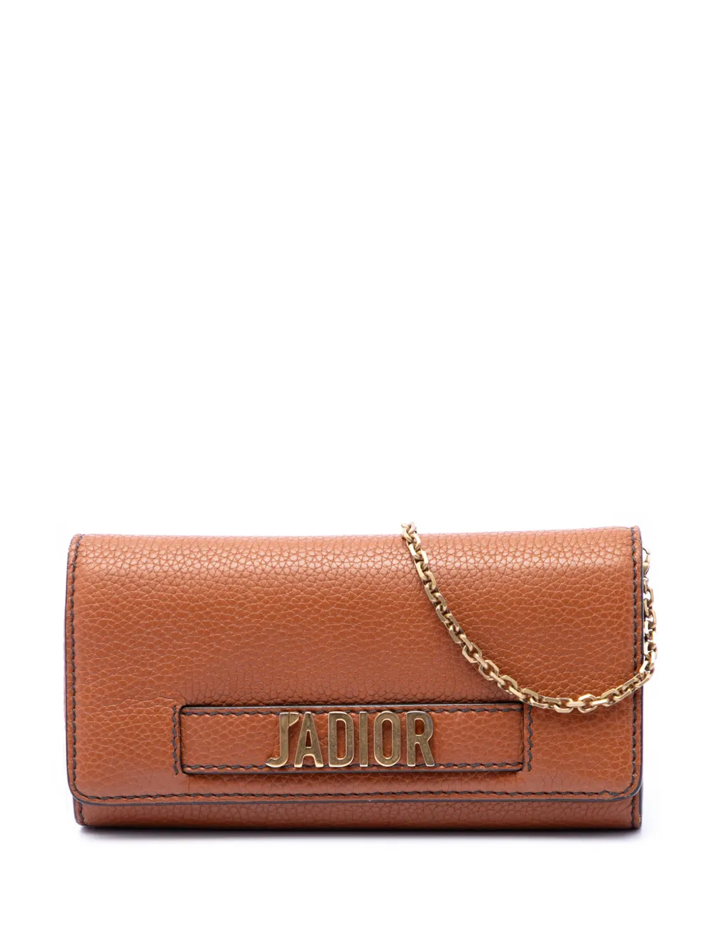 Christian Dior Pre-Owned 2017 Calfskin JAdior Wallet On Chain crossbody bag - Marrone