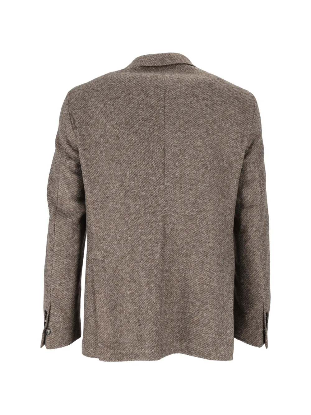 Brera Blazer met enkele rij knopen en diagonaal weefpatroon Bruin