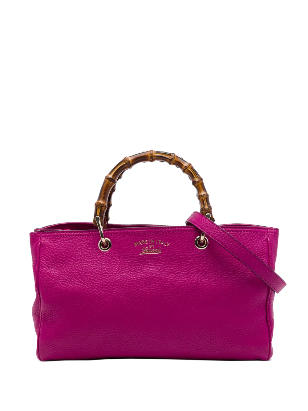Gucci Pre-Owned 2016-2026 Medium Calfskin Bamboo Shopper satchel - Rosa