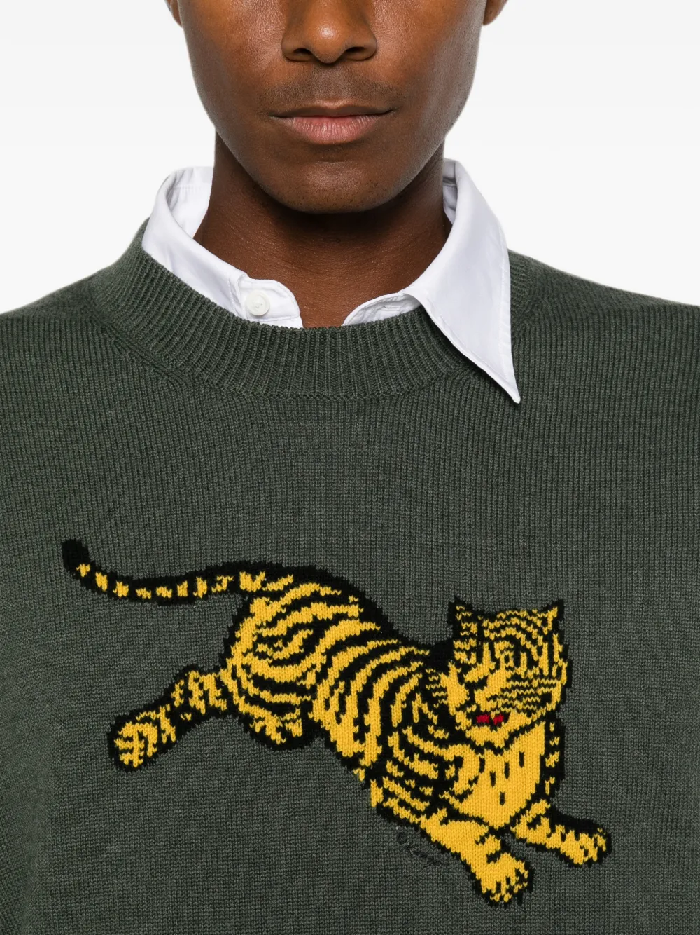Kenzo Trui met tijgerpatroon Groen