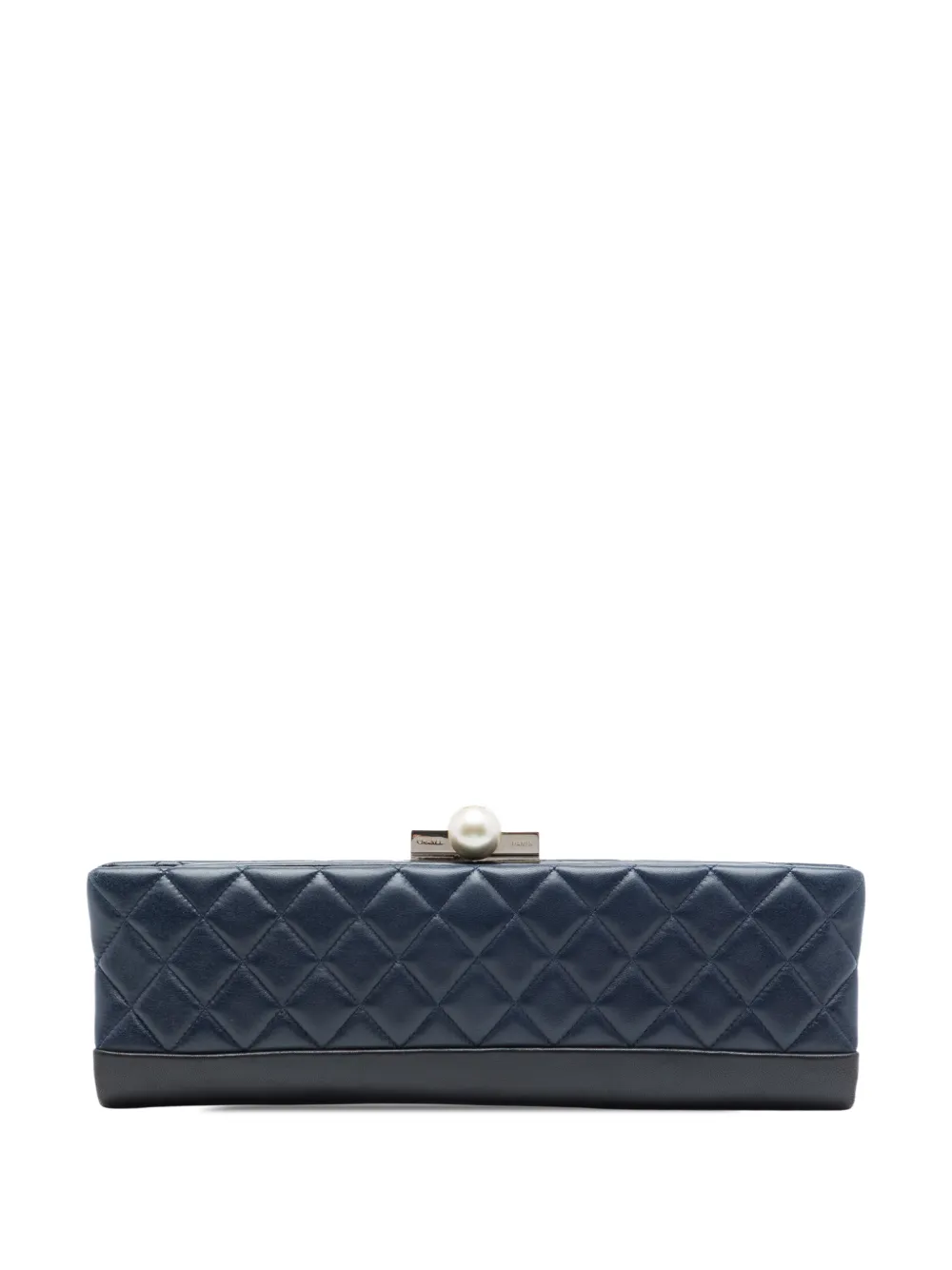CHANEL Pre-Owned 2014 CC Quilted Lambskin Pearl Evening Baguette clutch bag - Blau