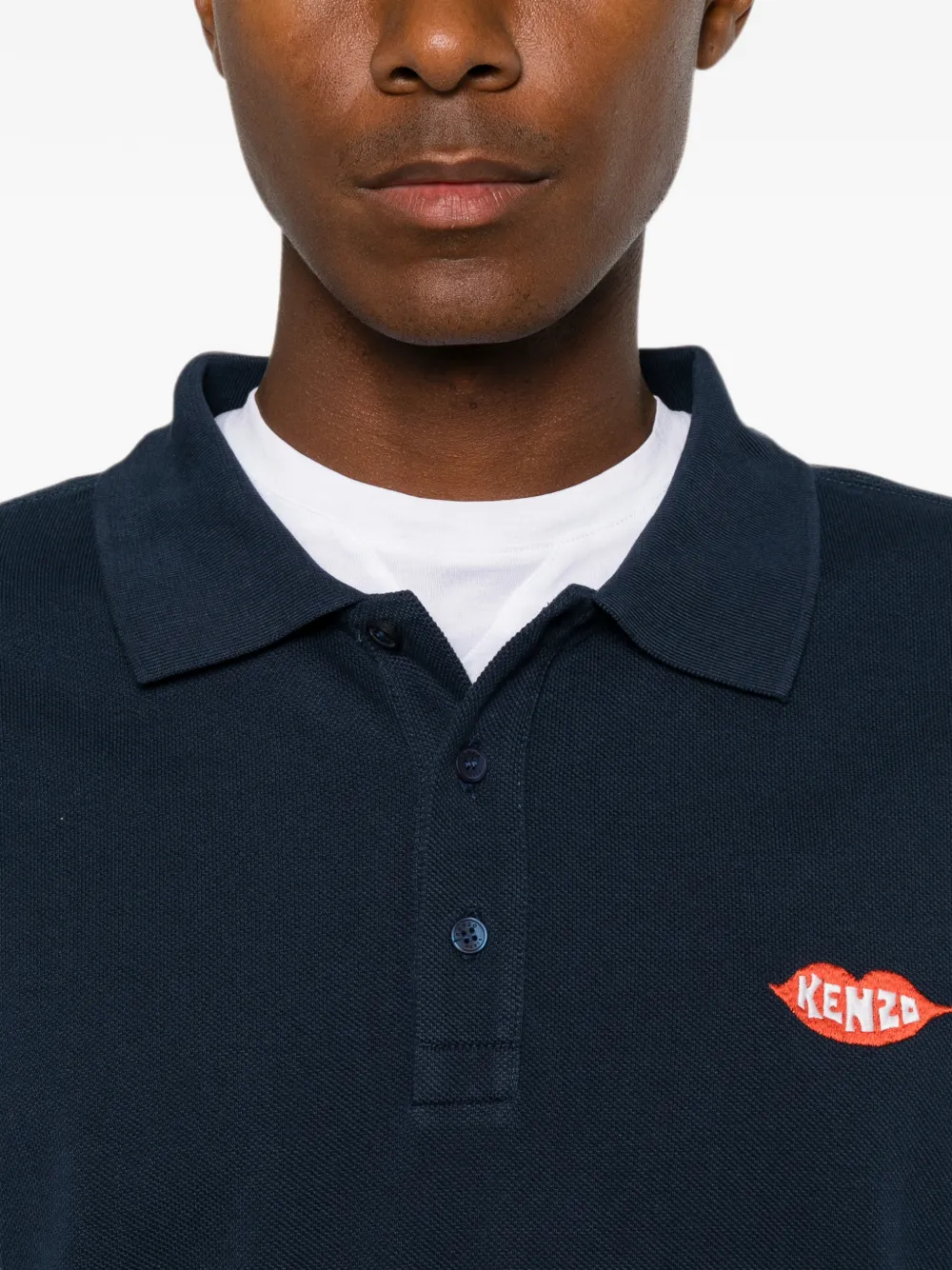 Kenzo Poloshirt met logopatch Blauw