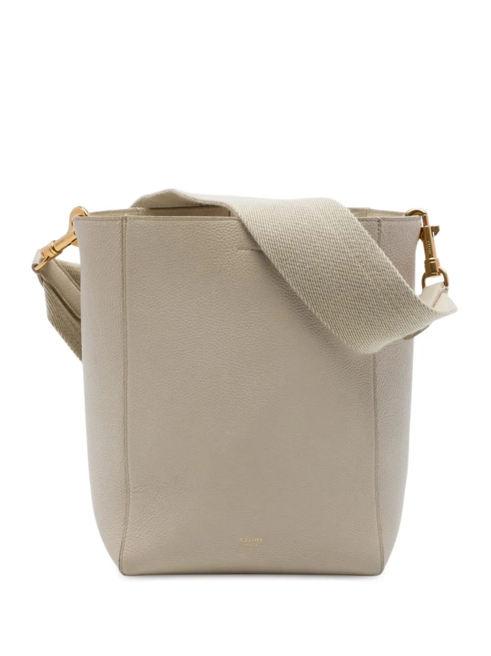 Celine Pre-Owned 2018 Small Soft Grained Calfskin Seau Sangle bucket bag - Braun