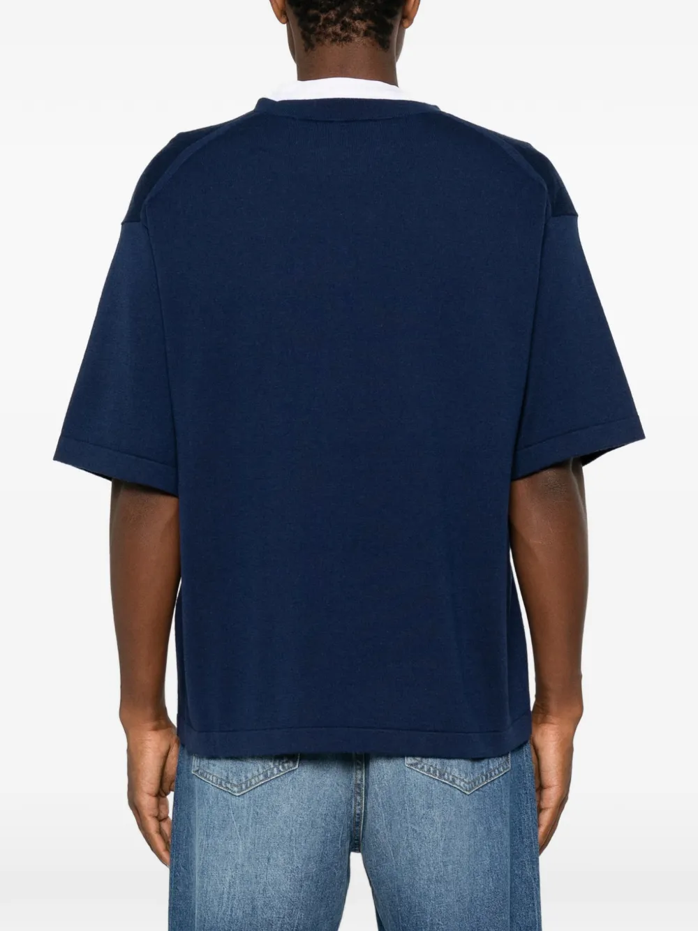 Kenzo Trui met korte mouwen en lippen-intarsia Blauw