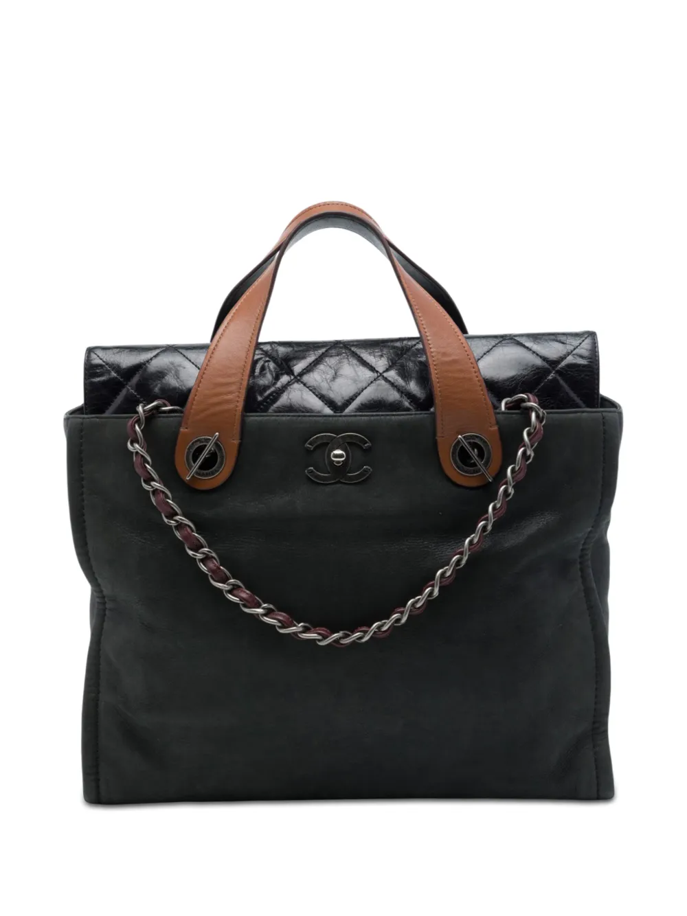 CHANEL Pre-Owned 2010-2011 Iridescent Calfskin In The Mix Portobello Soft Tote satchel - Nero