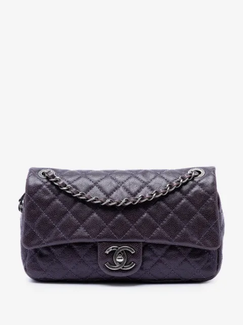 CHANEL Pre-Owned 2012 Medium Quilted Iridescent Caviar Easy Flap shoulder bag