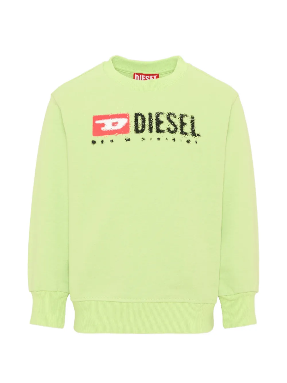 Diesel Kids logo-print cotton sweatshirt - Verde