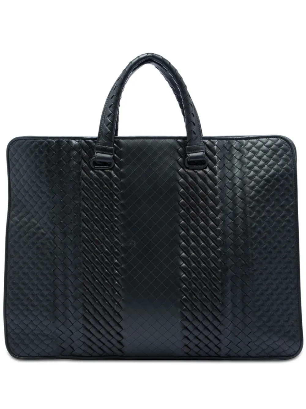 Bottega Veneta Pre-Owned 2012-2026 Nappa Intrecciato Club Fume Briefcase business bag - Schwarz