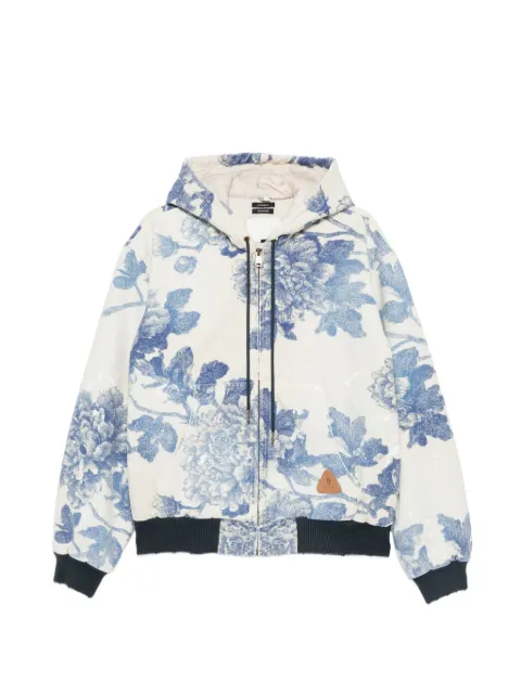 R13 floral-print hooded jacket